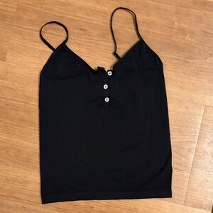 Wild Fable Black Camisole with Buttons